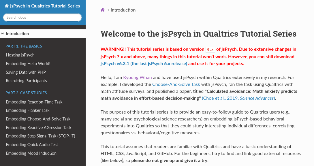 jsPsych in Qualtrics
